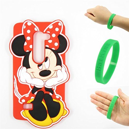 LG Spirit Case,LG Escape 2 Minnie Silicone Case,Bat King Red 3D Cute Cartoon Animal Sit Mouse Minnie Soft Silicone Back Case Cover for LG Spirit/Escape 2/Logos(C70,H443/H440F/US550)