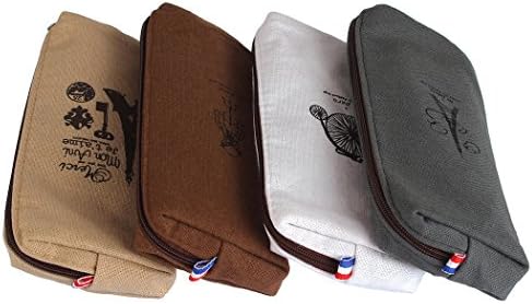 Glow Castle Nostalgic memories of restoring ancient ways pen bag of cotton linen canvas cosmetics receive bag(4 Pieces)