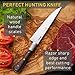 Grand Way Hunting Survival Fixed Blade Knife - Tactical Knife with Wood Handle for Hiking Camping and Fishing - Big Blade Kitchen Chefs Knife 3282