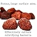 BCQLI 400g Sphere Bio-Filter Media for Marine and Freshwater Aquariums, Red Volcanic Rock