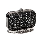 BMC Cut Out Faux Leather Covered See Through Clear Hard Plastic Fashion Clutch