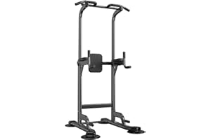 K KINGKANG Power Tower Adjustable Height Pull Up & Dip Station Multi-Function Home Strength Training Fitness Workout Station for Home Gym