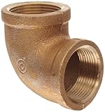 Anderson Metals Brass Pipe Fitting, 90 Degree Elbow, 1" Female