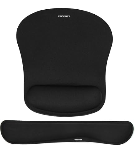 Bibykivn Repose-poignet Clavier Et Souris – Coussin Ergo Gel Et Mousse Mémoire – Anti-douleur Poignet – Set Bureau Et Gaming – Silicone Doux