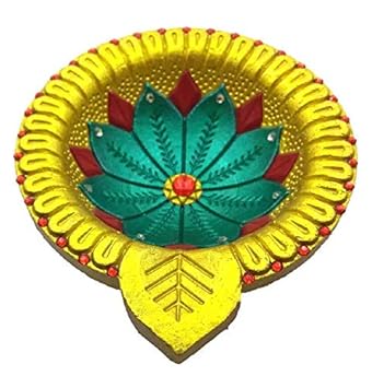 Clay Art Creation - Handcrafted Large Size Clay Diya for Diwali - 1 Piece (27-05L1100)