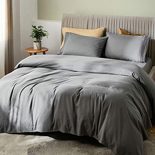 SONORO-KATE-Bed-Sheet-Set-Bamboo-Sheets-Deep-Pockets-16-Eco-Friendly-Wrinkle-Free-Sheets-Hypoallergenic-Hotel-Bedding-Machine-Washable-Silky-Soft-Dark-Grey-Queen