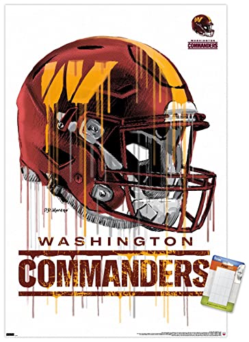 Trends International NFL Washington Commanders - Drip Helmet 22 Wall Poster, 14…