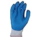 SHOWA Atlas 300S-07 Fit Palm Coating Natural Rubber Glove, Blue, Small (Pack of 12 Pairs)
