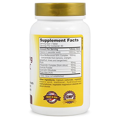 Vitamin C Complex 1000 mg Tablets for Skin Lightening Brightening