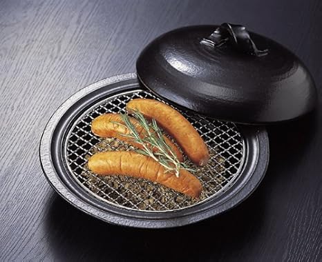 Amazon Co Jp 燻製 多用鍋 金網付き 万古焼 ホーム キッチン