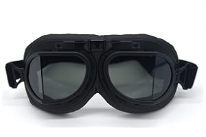 evomosa Vintage Motorcycle Goggles Anti Fog & Impact UV Protection Aviator Pilot Goggles,Adult Fly Racing Riding Sand Dust