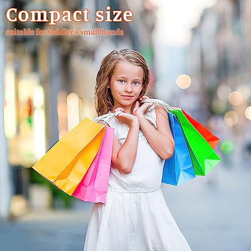 Shindel 36PCS Gift Paper Bags with Handles, Colourful Party Favor Bags for Kids Small Treat Bags for Birthday Wedding Party Celebrations 6 Assorted Colors
