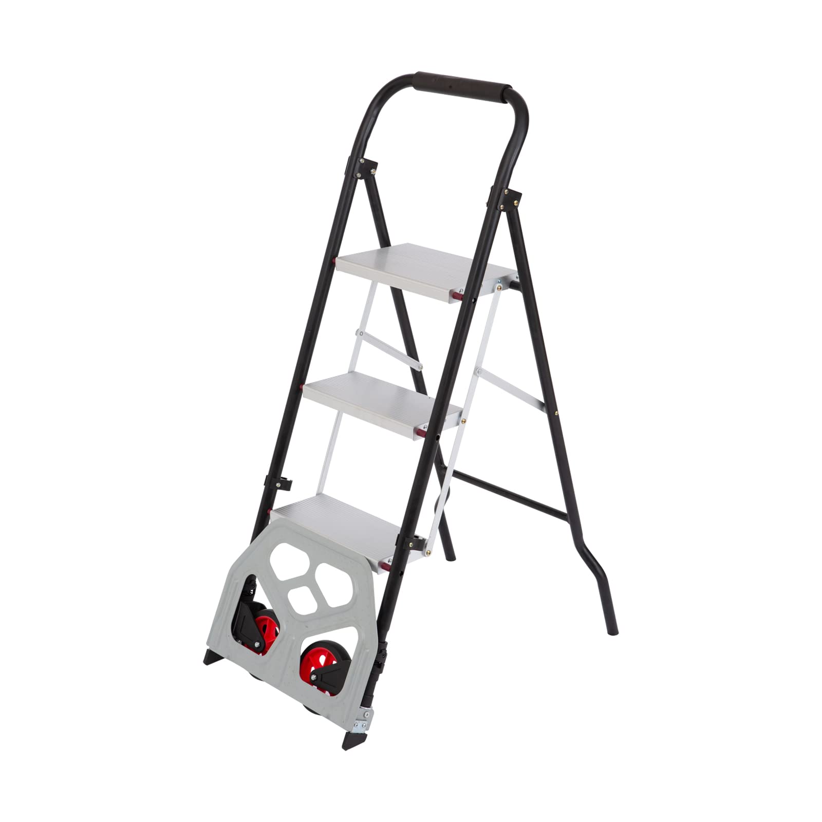 Mua 3 Step Ladder Dolly Cart 2in1 Portable NoSlip Folding Step Stool