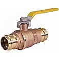 Everflow Supplies 310R012-NL 1/2" No Lead Full Port Ball Valve With Press Fittings