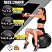 Epitomie Fitness Active Balance Fitness Ball with Imprinted Exercise and Training eBook (Black/65 cm)