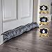 37” Weighted Door Draft Stopper (2.2 Lbs.) – Heavy Duty Noise and Air Blocker, Energy Saving Under Door Guard – Perfect Weather Stripping Door Sealer with Hook Tape (Grey) (Grey)
