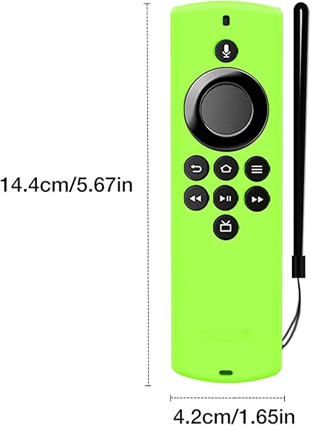 Funda protectora para control remoto funda de silicona a prueba de golpes funda protectora de silicona compatible con Amazon Voice Remote Lite Fire TV Stick Smart TV Remote Funda de silicona