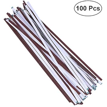 BESTOMZ 100pcs Self-adhensive Sanding Twigs Abrasive Sanding Stripes for Woodworking