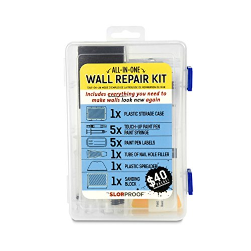 Slobproof Wall Repair Patch Kit Fillable Paint Brush Pens, Putty