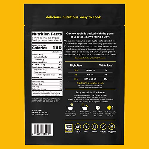 RightRice - Variety Pack (7oz. Pack of 6) - Made from Vegetables - High Protein, Vegan, non GMO, Gluten Free
