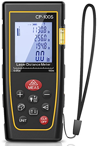 Laser Measure, 328 ft 100m Fnova Laser Distance Measure Splash Proof/Dust Proof Portable Measuring Tool for Distance, Volume, Pythagorean Mode, ±1mm Accuracy, 20 Measurements, Laser Distance Meter
