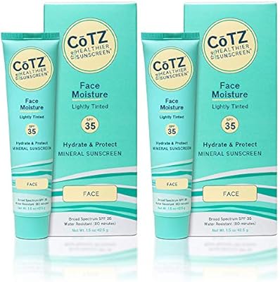cotz face moisture lightly tinted sunscreen spf 35