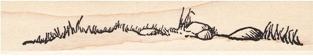 Grass & Stones Rubber Stamp Scenic Stamp