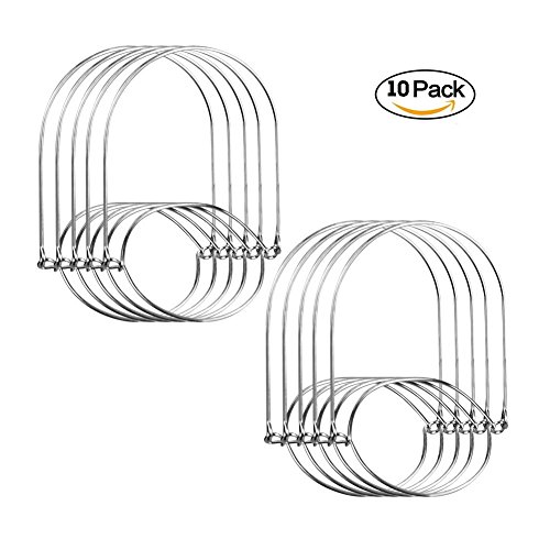 NKTM 10 Pack Mason Jar Hanger Stainless Steel Wire Handles (Handle-Ease) for Mason, Canning Jars,Hanging Hook for Regular Mouth Mason, Ball