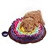 Per Dog Snuffle Mat Round Snack Feeding Slow Feeders Sniffing Nosework Training Pad Fun Playmat Toys for Dog Relieve Stress 18IN-Purple