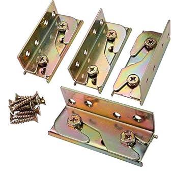 Kasunen Bed Rail Brackets Bed Rail Fittings Heavy Duty Non Mortise Set Of 4 Screws Included Amazon Com Industrial Scientific