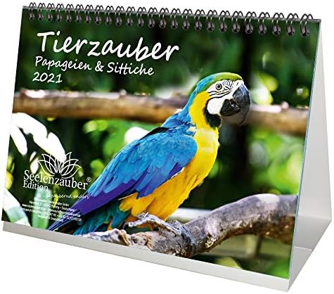 Tierzauber Calendrier De Table 2021 Motif Perroquets Et Perruches Format A5 Coffret Cadeau Comprenant 1 Calendrier 1 Carte De VÅ