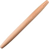 Muso Wood Wooden French Rolling Pin for Baking, Beech Wood Tapered Rolling Pin for Fondant Pie Crust Cookie Pastry(French 15.