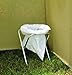 Texsport Portable Folding Toilet for Outdoor Camping, White