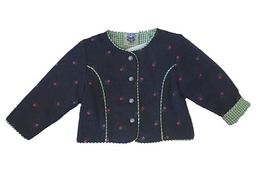Trachten-Jacke Janker für Mädchen anthrazit Gr. 68 - 164