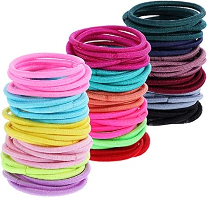 200 Pieces Multicolor Tiny Baby Girls Hair Ties No Crease Hair