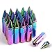 YITAMOTOR 12x1.5 Lug Nuts Colorful, Extended Tuner m12X1.5 Spike Lug Nuts Wheel Lug Nuts 3.54