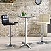 Giantex Bistro Bar Table Aluminium Round Folding Table with Adjustable Height 27.5''-44.5''