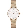 Daniel Wellington Petite Melrose 28mm Women's Watch, Stainless Steel (316L) Rose Gold Watch for Women