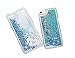 Glitter Case for iPhone 5S,Turpro Hard Transparent Clear Creative Funny 3D Quicksand Liquid Sparkles Glitter Bling Case with Stars for iPhone 5 5S(Blue)