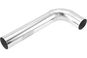 Motoforti 2" OD 90 Degrees Mandrel Bend Elbow 2 Inch Exhaust Tube Piping 11.8 Inch Length Surface Polishing l Extended Pipe f