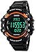 Gosasa New Life Big Dial Men 3D Pedometer Heart Rate Monitor Calories Counter Fitness Tracker Digital Display Watch Outdoor Sports Watches Orange