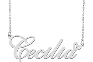 Aoloshow Personalized Heart Name Necklace Gold Custom Any Names Stainless Steel Jewelry for Womens Graduation