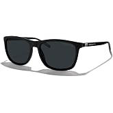 MERRY'S Square Polarized Sunglasses for Men Women Aluminum Temples S8286 | Lightweight Al-Mg Arms with Soft Silicone Non-Slip Tips, Durable, UV400, Ideal for Driving, Fishing, Hiking and all-day Wear