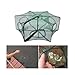 Lonkiktik Portable Collapsible Fishing Net Trap Landing Net Trap Cast Dip Cage Automatic for Fish Shrimp Minnow Crayfish Crab Baits (Automatic 6 Sides 6 Holes)