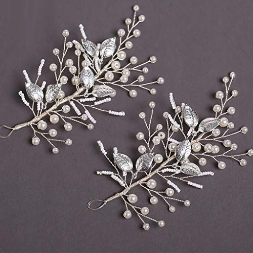 image for MIS1950s White Rhinestone Wedding Hair Clip - Bridal Comb Barrette Han