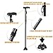 BigAlex Folding Walking Cane with LED Light,Pivoting Quad Base,Adjustable Walking Stick with Carrying Bag for Man/Woman (Alloy Base)