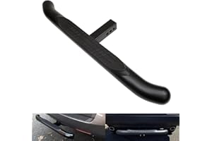 RZGMTSPT Black 36" Towing Hitch Trailer Tow Hitch Step Bar 3" Round Curved Rear Bumper Guard for 2" Receiver SUV Pickup Truck