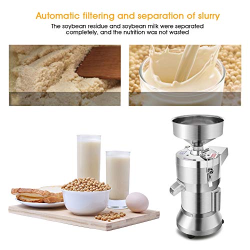 Upgraded Commercial Soymilk Maker Machine,Automatic Soybean Milk Fiberizer Machine Healthy Nutrition Separater Splitter (110V)