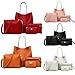 Clearance!4Pcs Women Bags,Todaies Women Pattern Leather Handbag+Crossbody Bag+Messenger Bag+Card Package Pink,Brown,Black,Gray,Red 2018