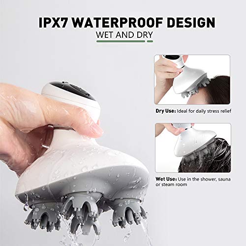 Head Massager Scalp Scrubber Scratcher for Stress Relax Hair Growth